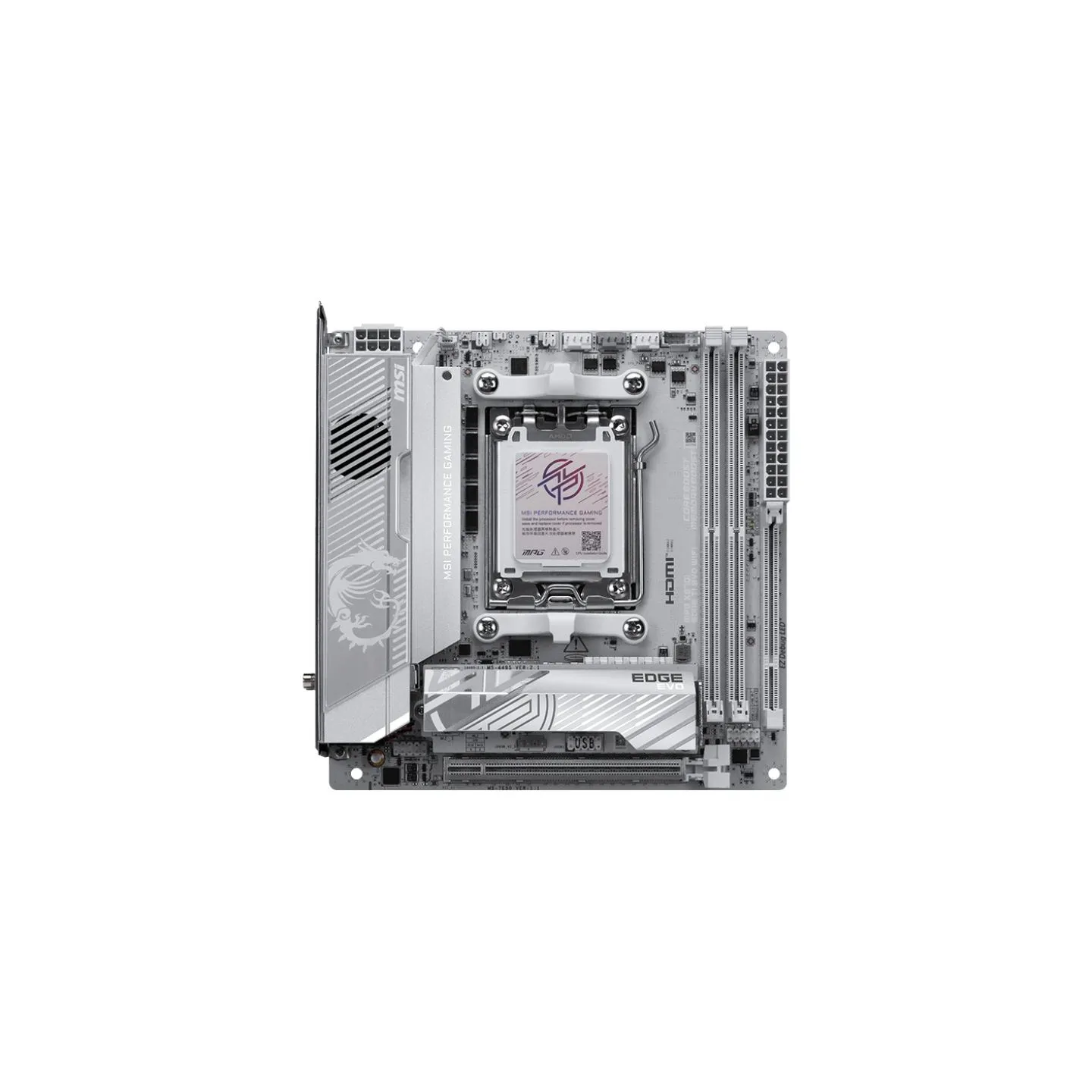 MSI MPG X870I EDGE TI EVO WIFI | Processor family AMD | Processor socket AM5 | DDR5 | Supported hard disk drive interfaces SATA,