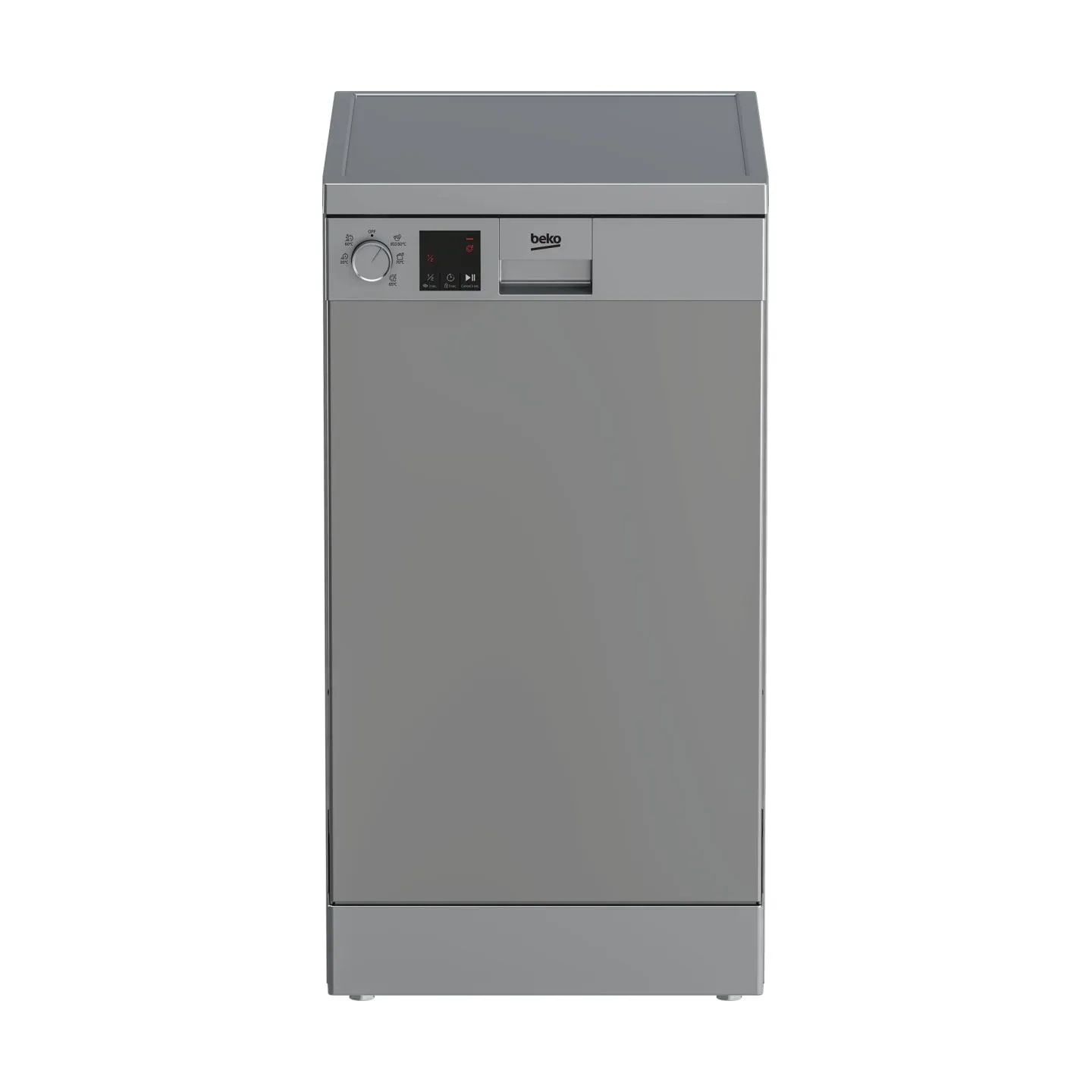 Beko Free standing Dishwasher DVS05024S, Energy class E (old A++), 45 cm, 5 programs, Silver / DVS05024S