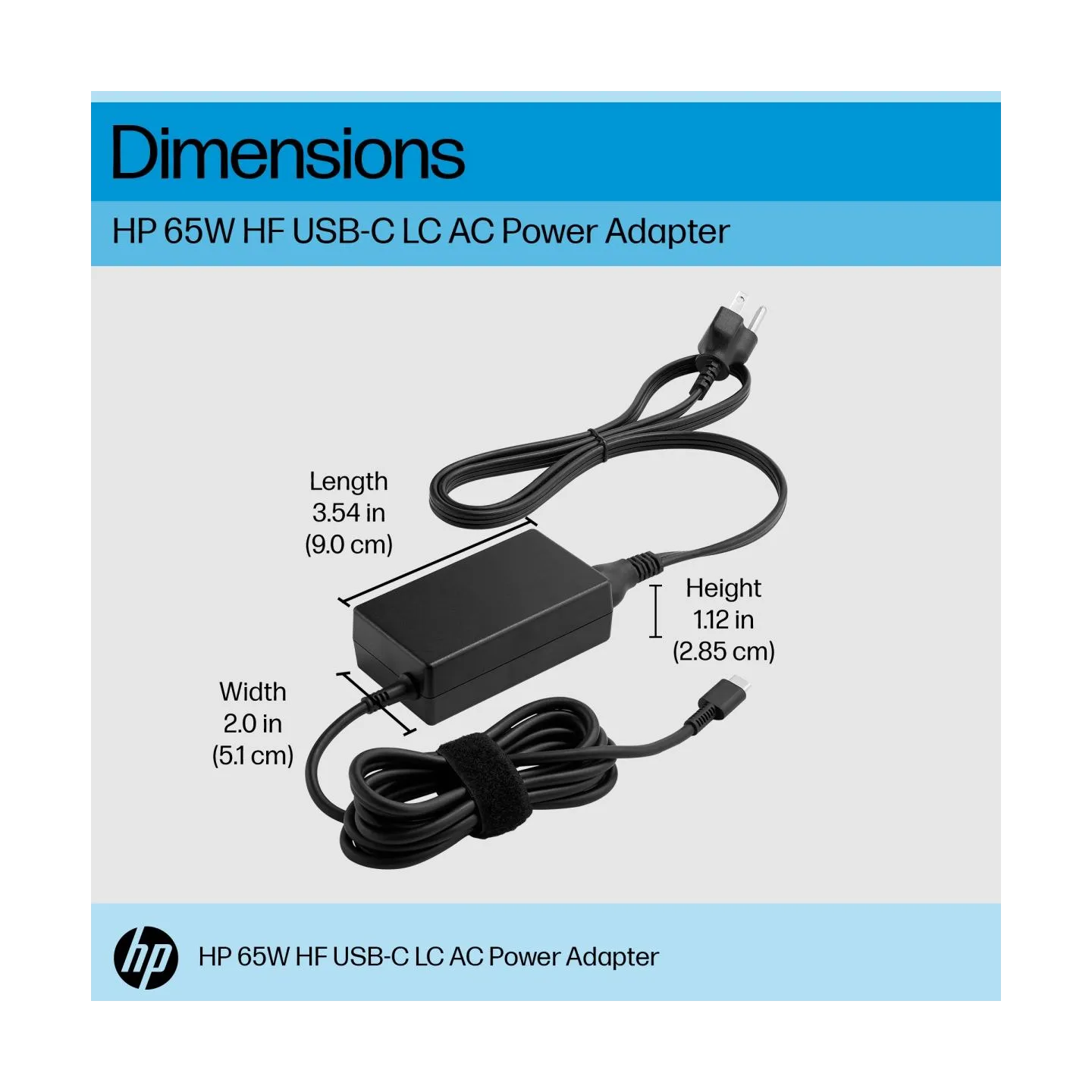 HP 65W USB-C AC LC Power Adapter Notebook Charger, Halogen Free / AJ7X5AA#ABB