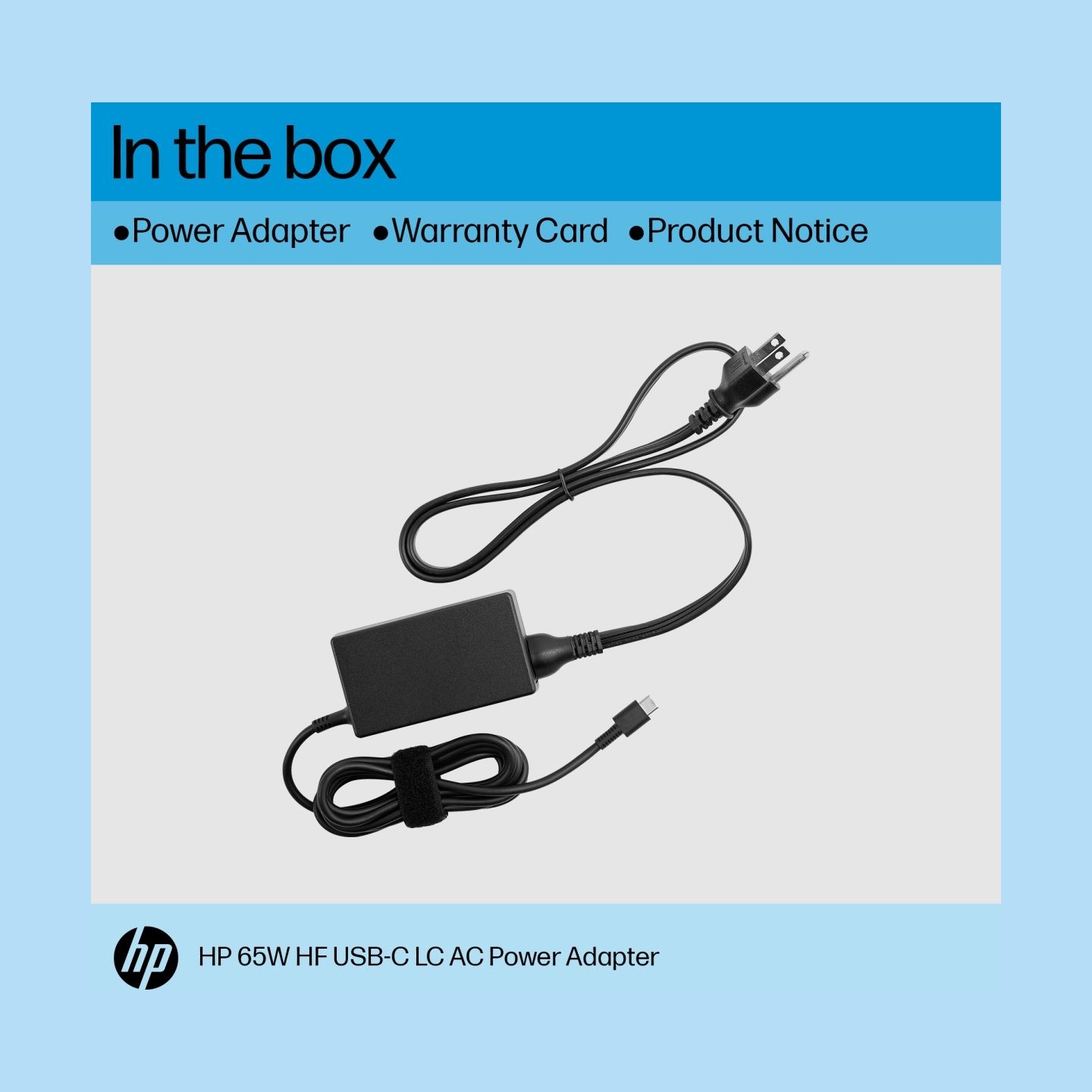 HP 65W USB-C AC LC Power Adapter Notebook Charger, Halogen Free / AJ7X5AA#ABB