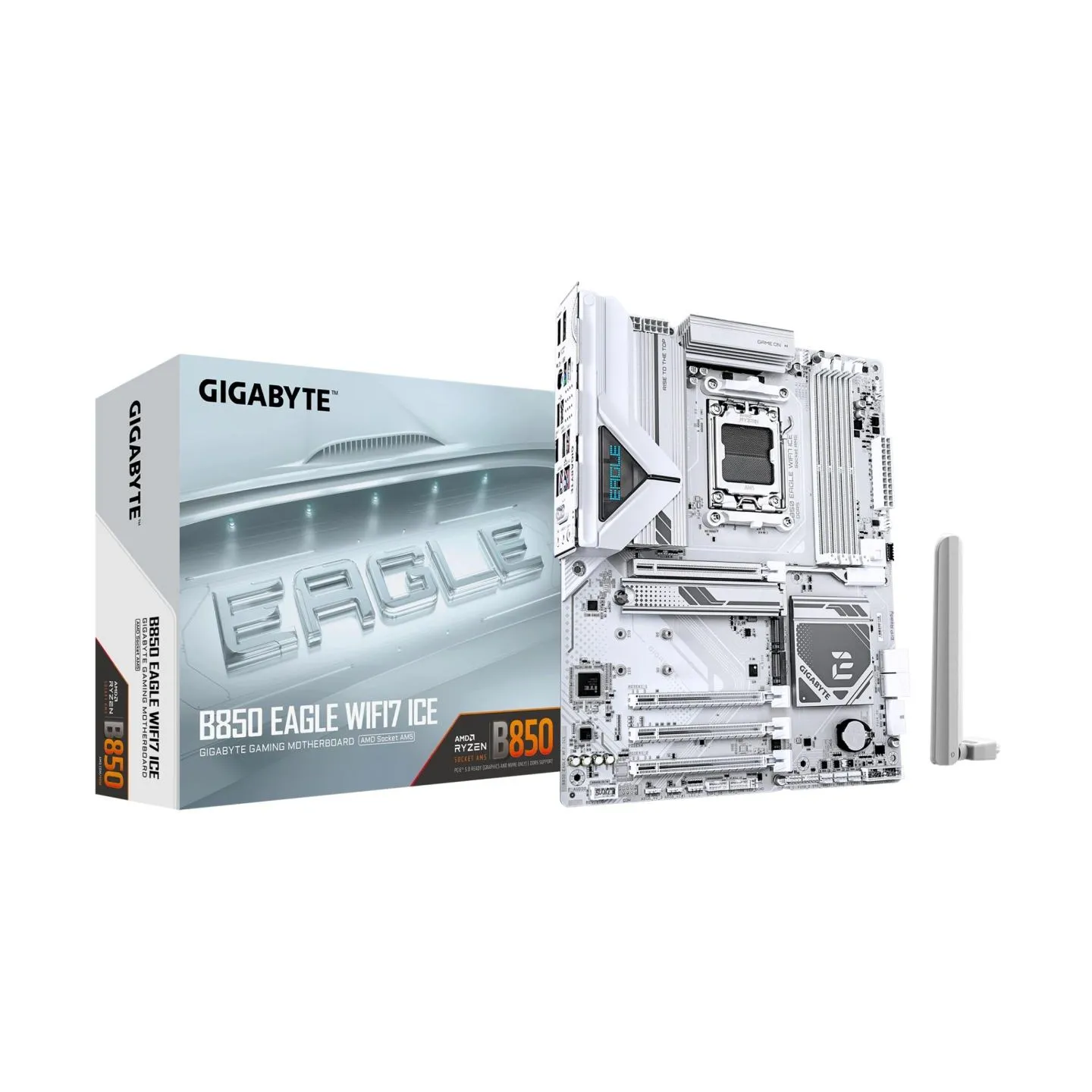Gigabyte B850 EAGLE WF7 ICE | Processor family AMD | Processor socket AM5 | DDR5 | Supported hard disk drive interfaces SATA, M.