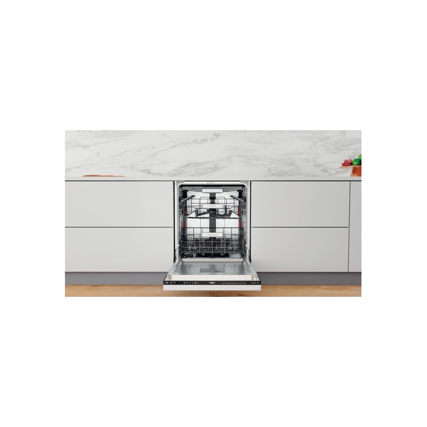 Whirlpool Built-In Dishwasher WIO 3P33 PL, Energy class D, Width 60 cm, Natural Dry, Third basket, 10 programs / WIO3P33PL