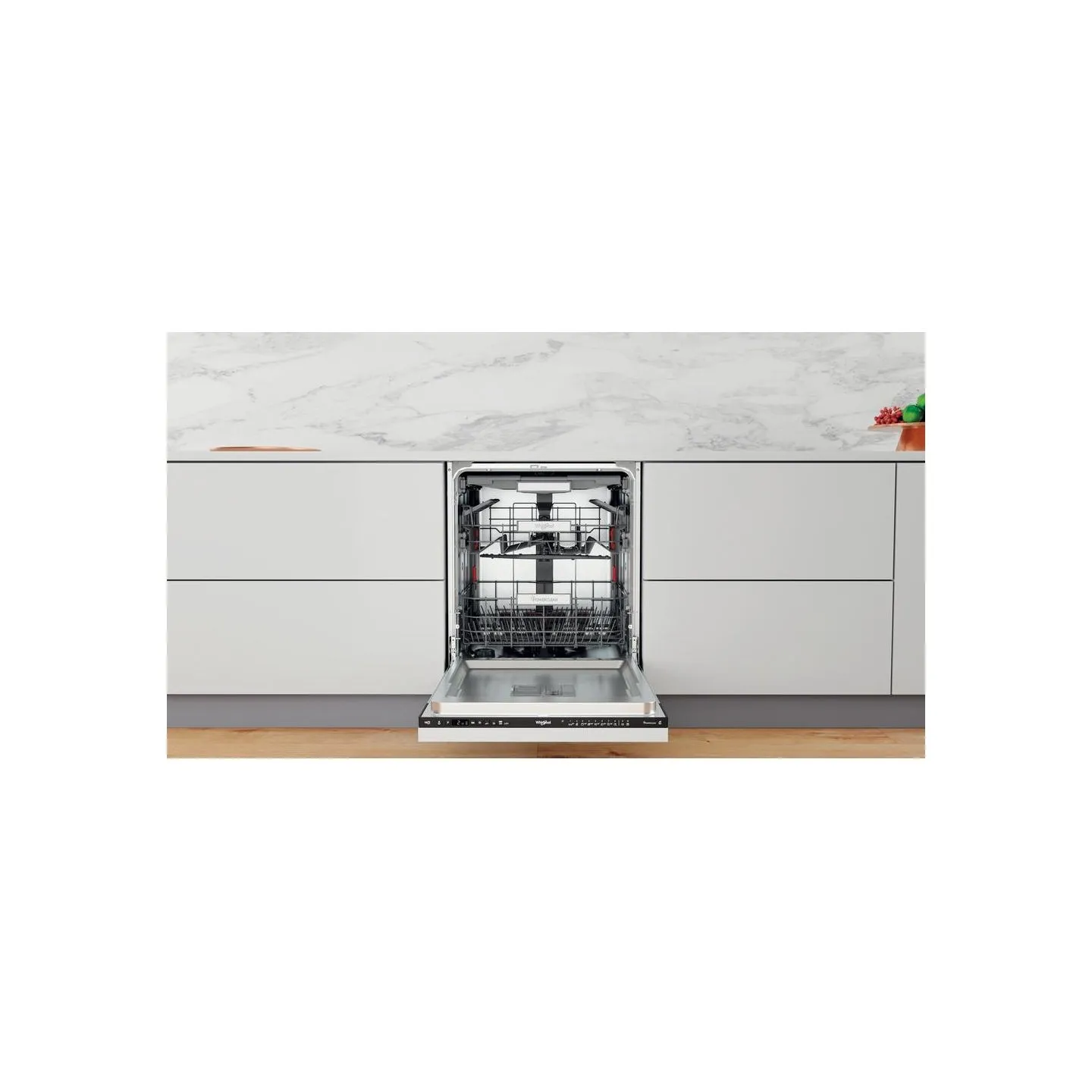 Whirlpool Built-In Dishwasher WIO 3P33 PL, Energy class D, Width 60 cm, Natural Dry, Third basket, 10 programs / WIO3P33PL