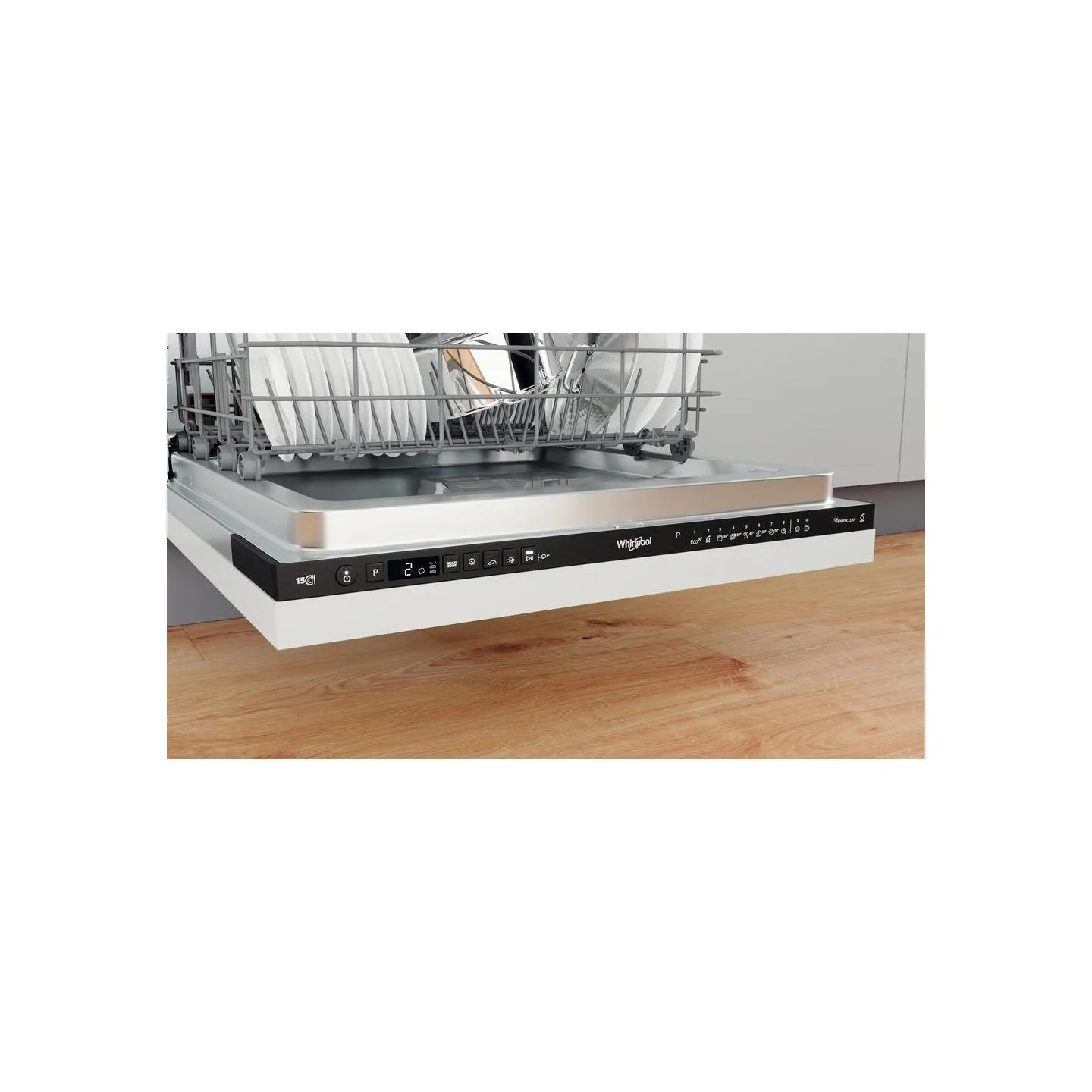 Whirlpool Built-In Dishwasher WIO 3P33 PL, Energy class D, Width 60 cm, Natural Dry, Third basket, 10 programs / WIO3P33PL