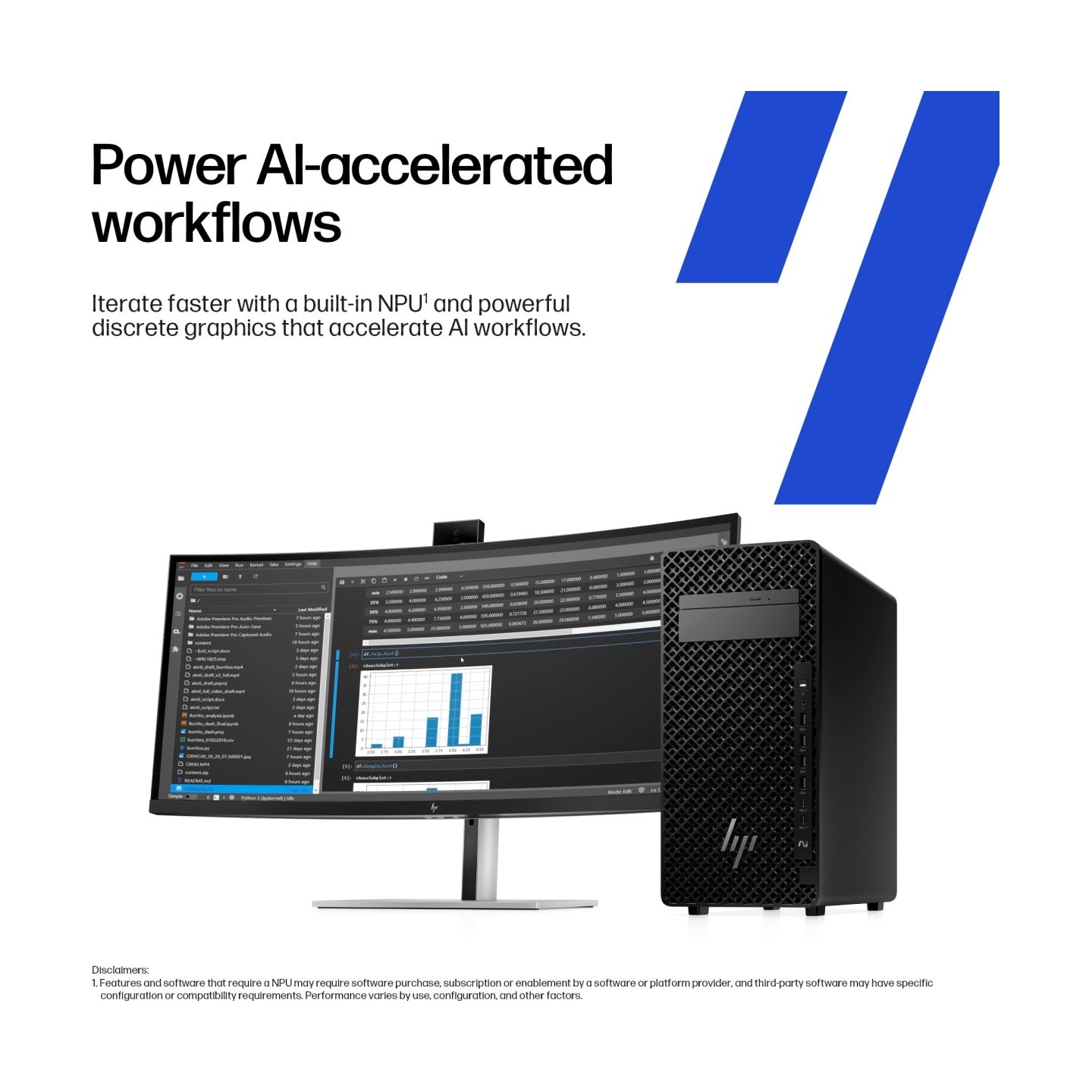 HP Z2 G1i Workstation Tower - Ultra 9-285K, 64GB, 1TB SSD, US keyboard, USB Mouse, Win 11 Pro, 3 years / B76S7ET#ABB