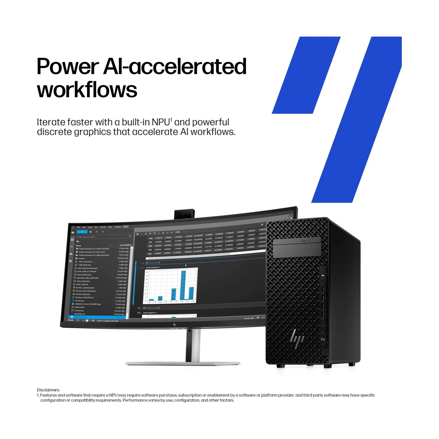 HP Z2 G1i Workstation Tower - Ultra 9-285K, 64GB, 1TB SSD, US keyboard, USB Mouse, Win 11 Pro, 3 years / B76S7ET#ABB