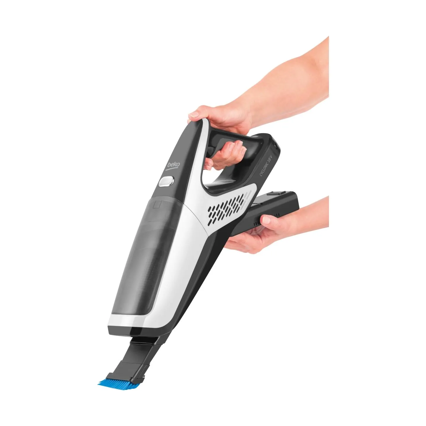 Beko 2in1 handstick vacum cleaner VRT61818VW, 18 V, lithium battery, 500ml, White color / VRT61818VW