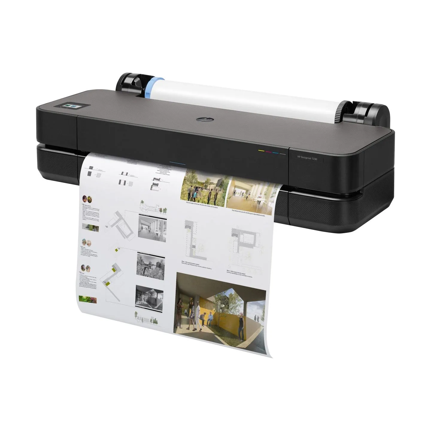 HP DesignJet T230 Printer/Plotter 2025 edition - 24" Roll/A4,A3,A2,A1 Color Ink, Sheet Feeder, Auto Horizontal Cutter, LAN, WiFi