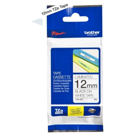 Brother TZE231 tape black/white 12mm 8m