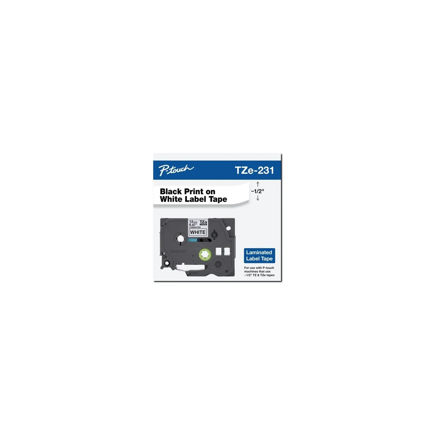 Brother TZE231 tape black/white 12mm 8m