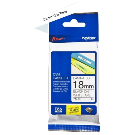 Brother TZE241 tape black/white 18mm 8m
