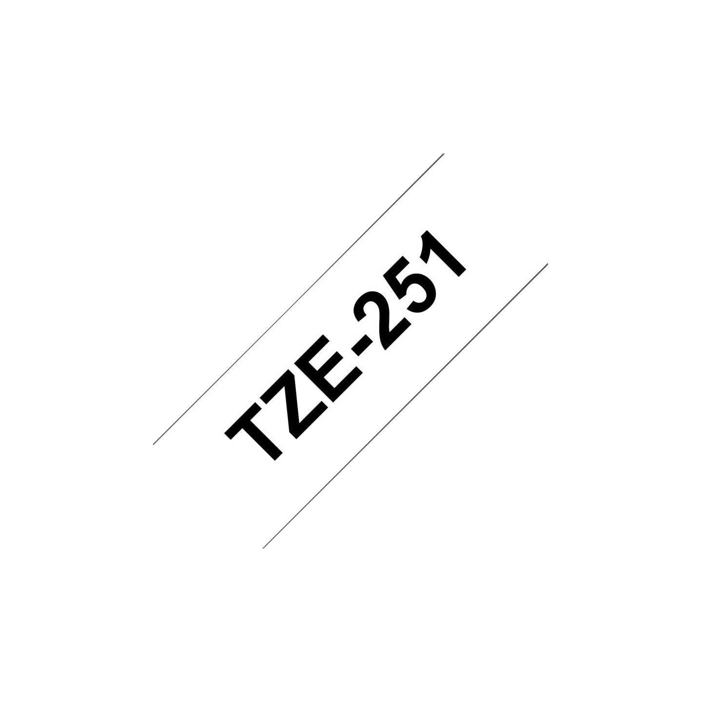 Brother TZE251 tape black/white 24mm 8m