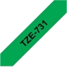 Brother TZE731 tape black/green 12mm 8m