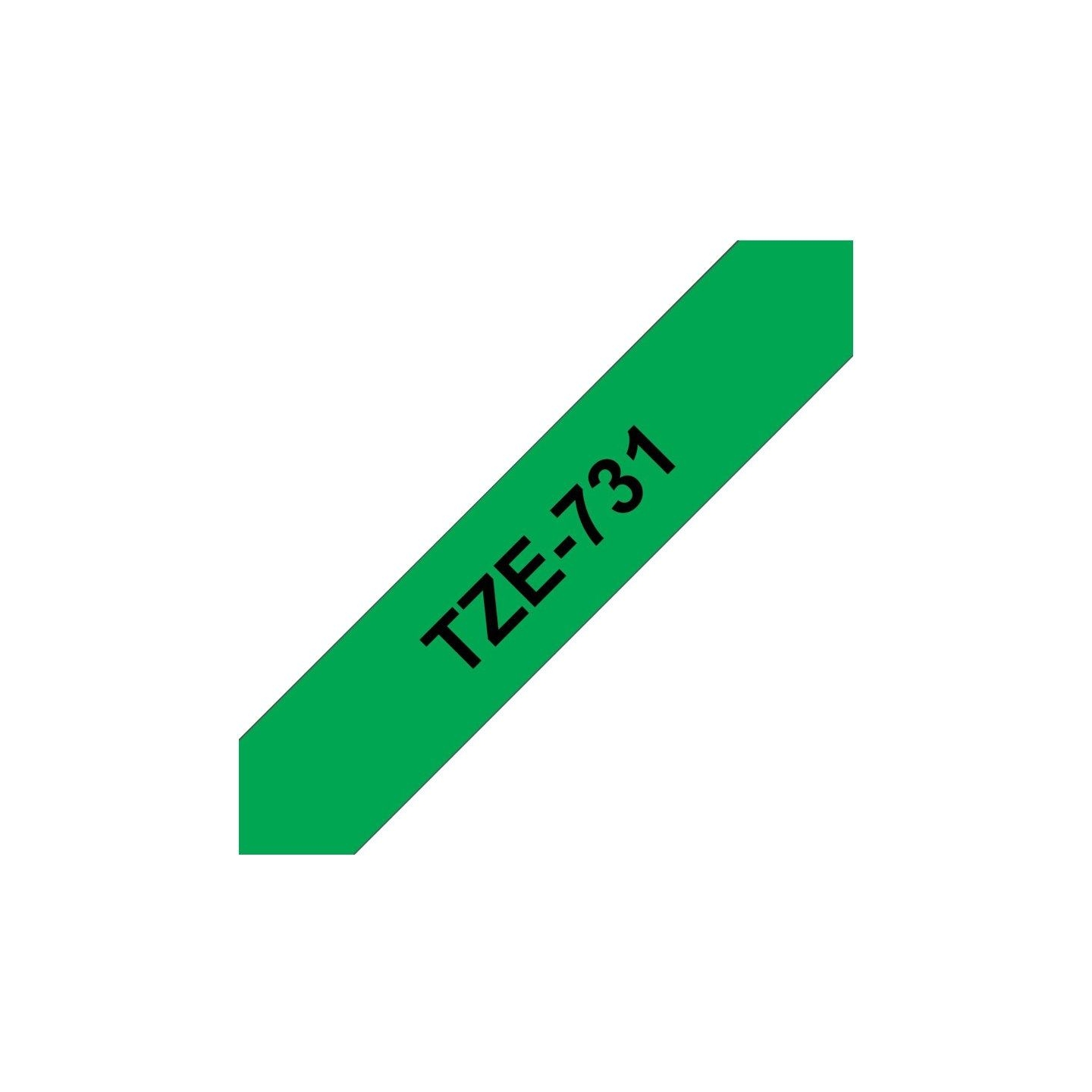 Brother TZE731 tape black/green 12mm 8m