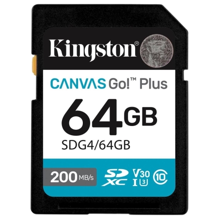 Kingston 64GB SDXC Canvas Go Plus Gen4
