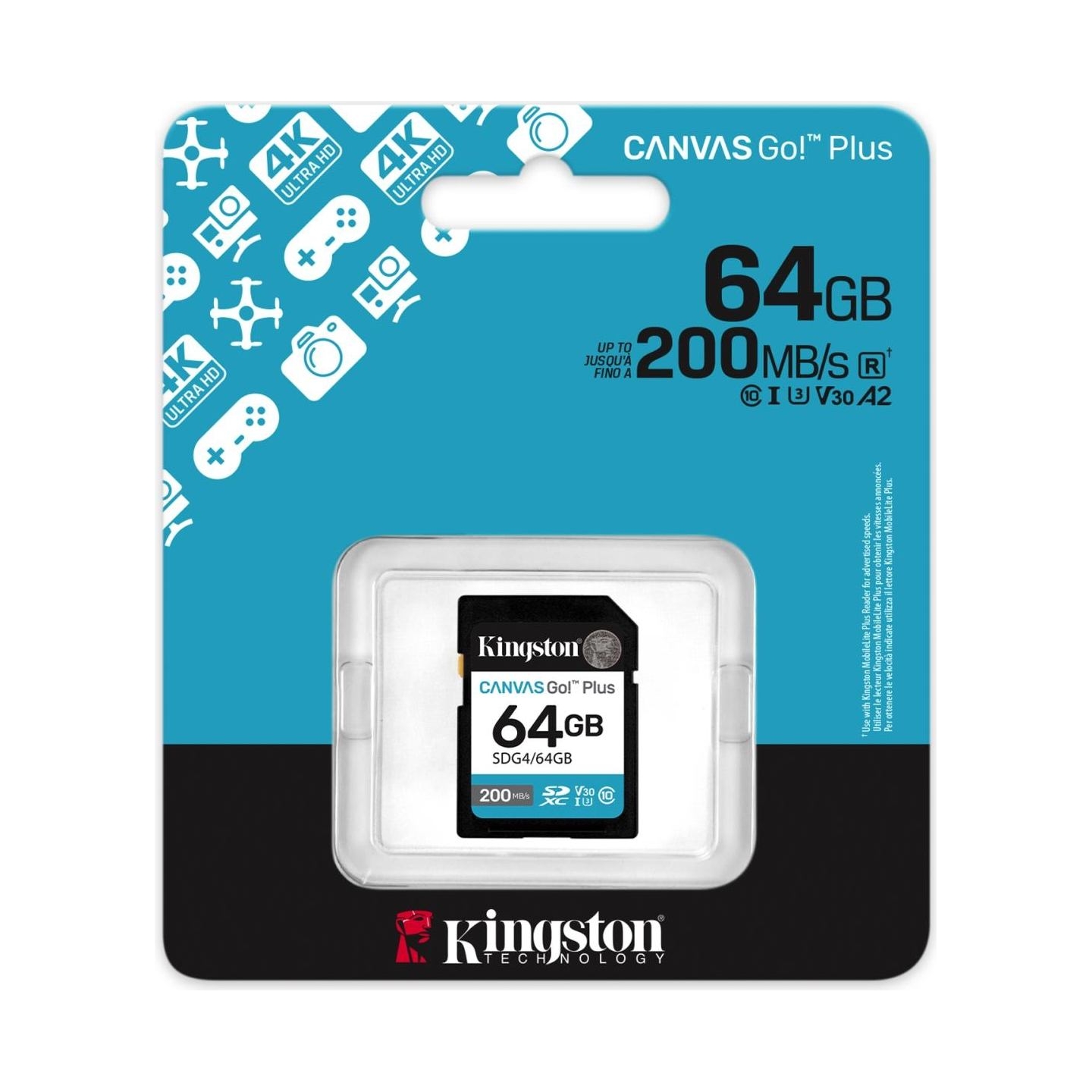 Kingston 64GB SDXC Canvas Go Plus Gen4