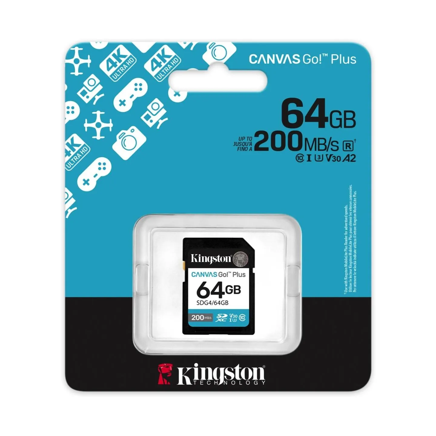 Kingston 64GB SDXC Canvas Go Plus Gen4