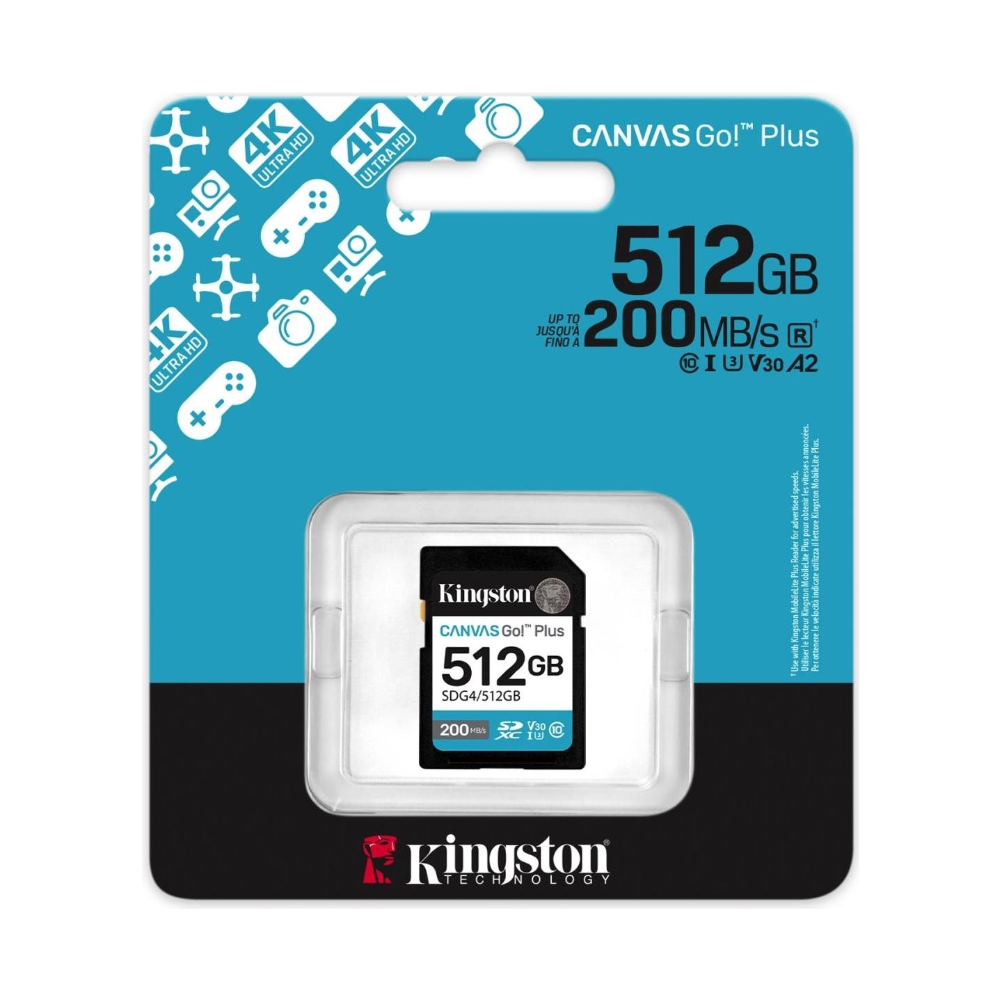 Kingston 512GB SDXC Canvas Go Plus Gen4