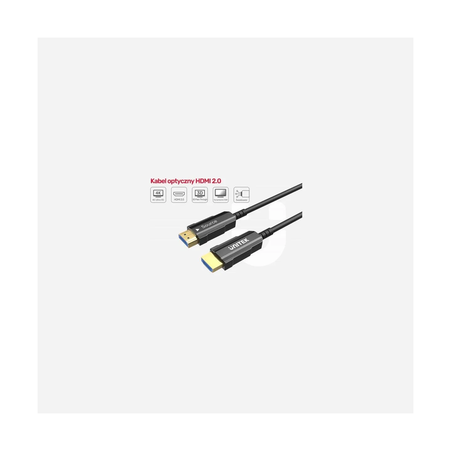 Unitek C11072BK-15M Optic Cable HDMI 2.0