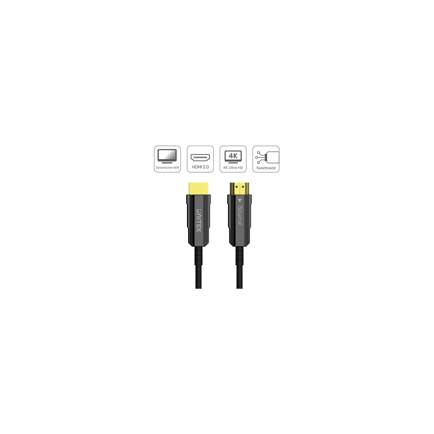 Unitek C11072BK-15M Optic Cable HDMI 2.0