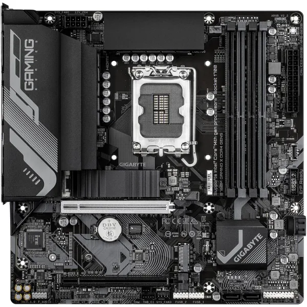 Gigabyte Mainboard|GIGABYTE|Intel B760|LGA 1700|micro ATX|RAM DDR4-SDRAM|4xSlots|2xNumber of M.2 (M) slots|B760MGXDDR4GEN5
