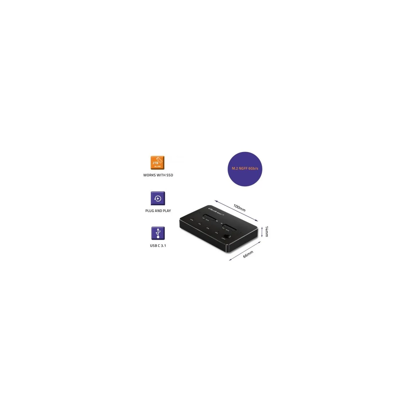 Qoltec 50310 Drive docking station