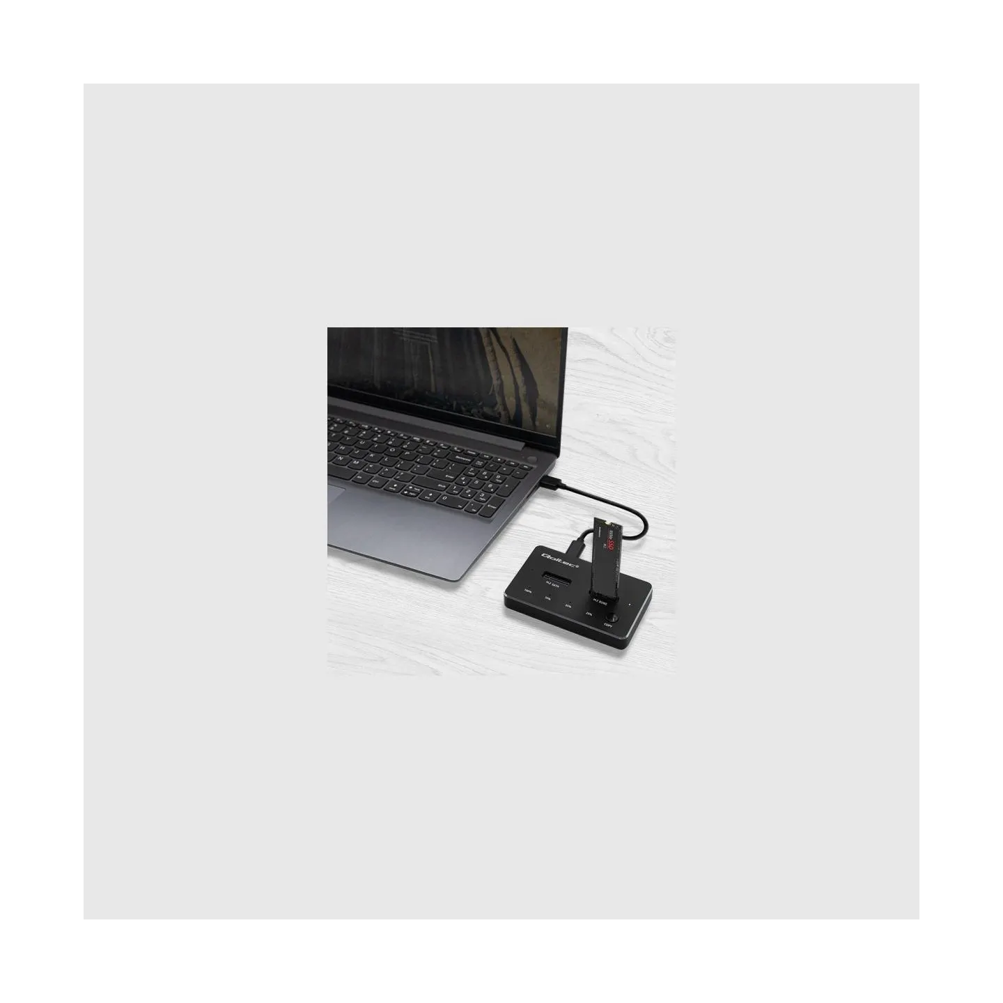 Qoltec 52274 M.2 SSD drive docking st