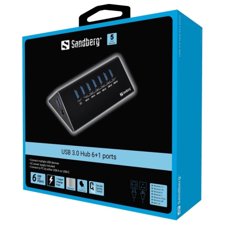 Sandberg USB 3.0 Hub 7ports