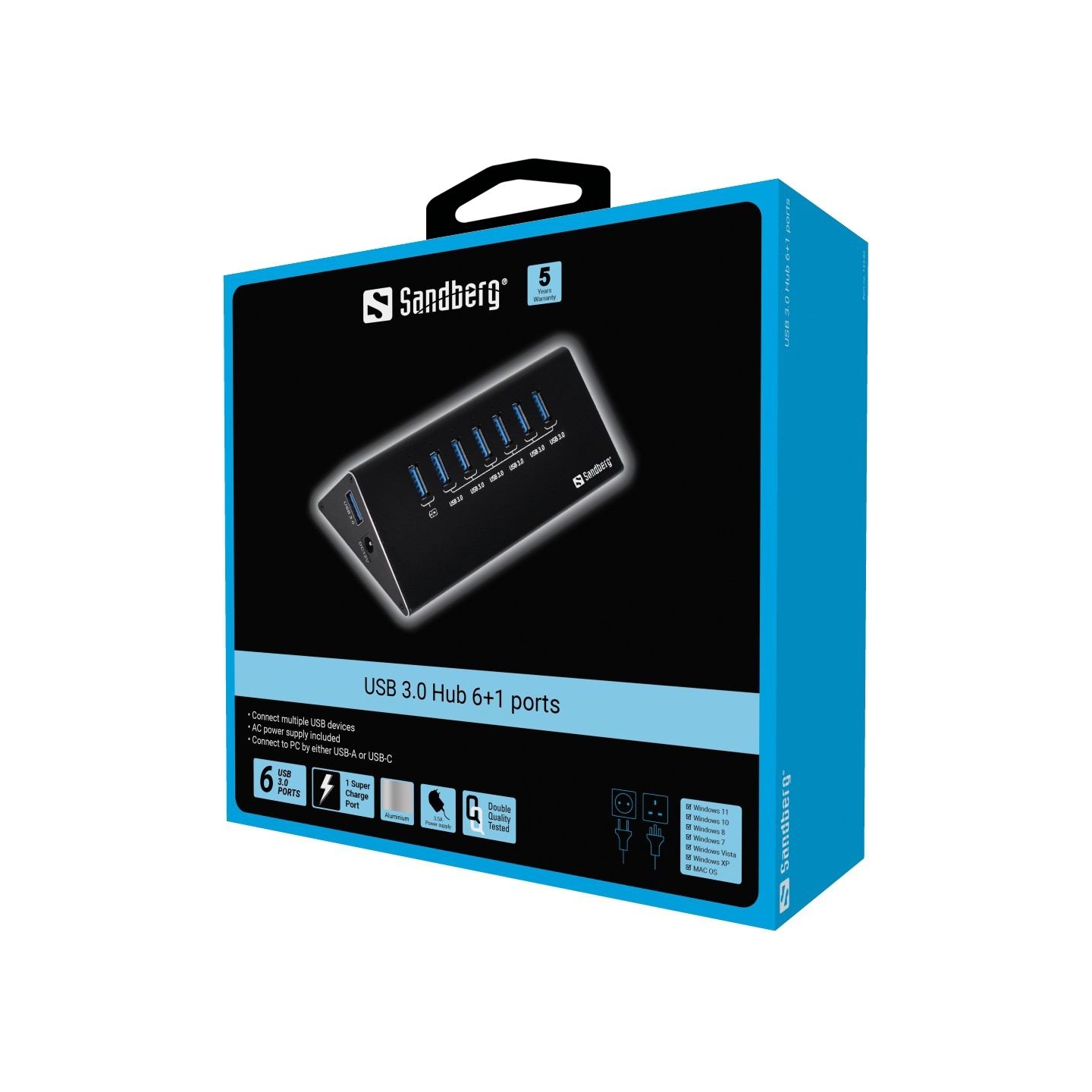 Sandberg USB 3.0 Hub 7ports