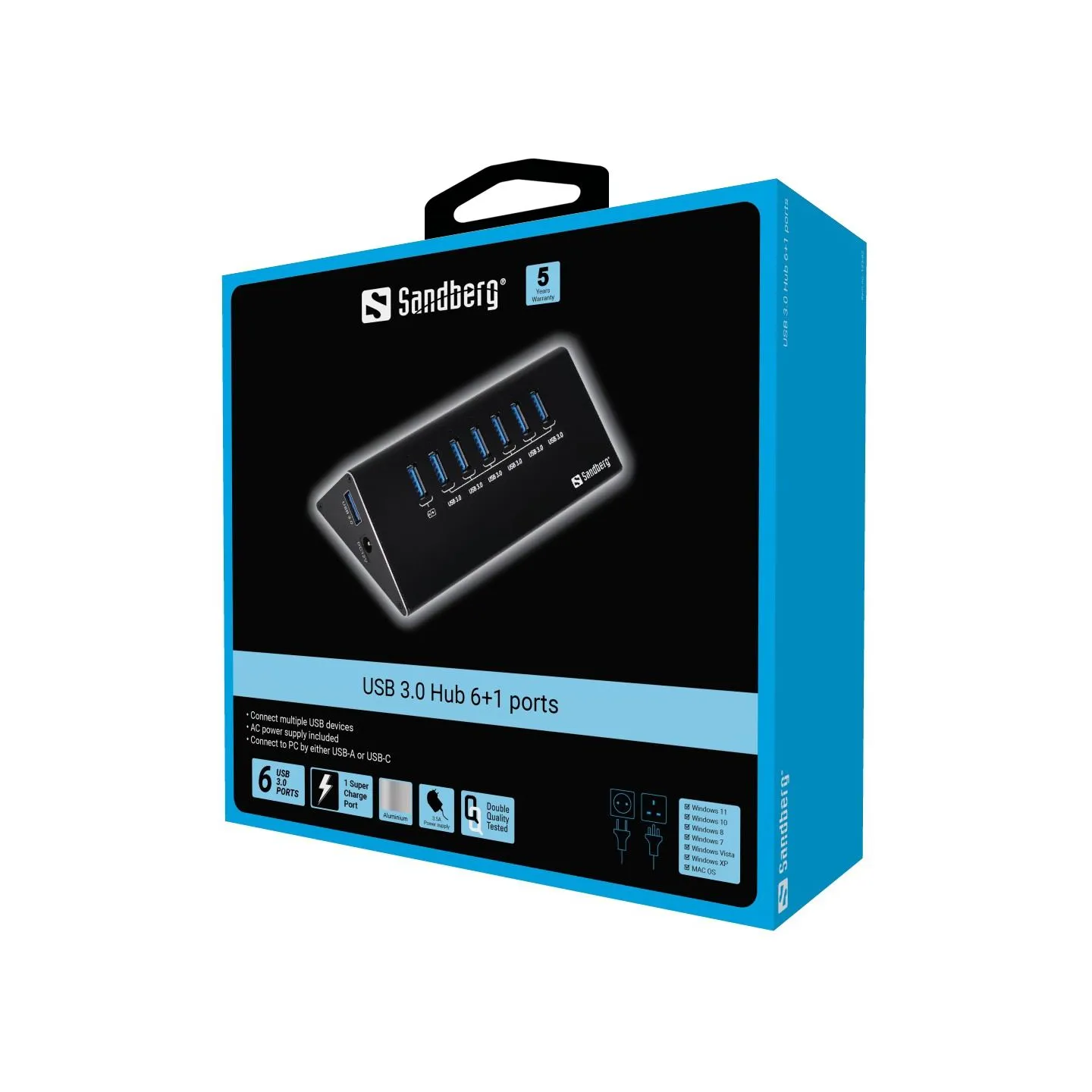 Sandberg USB 3.0 Hub 7ports