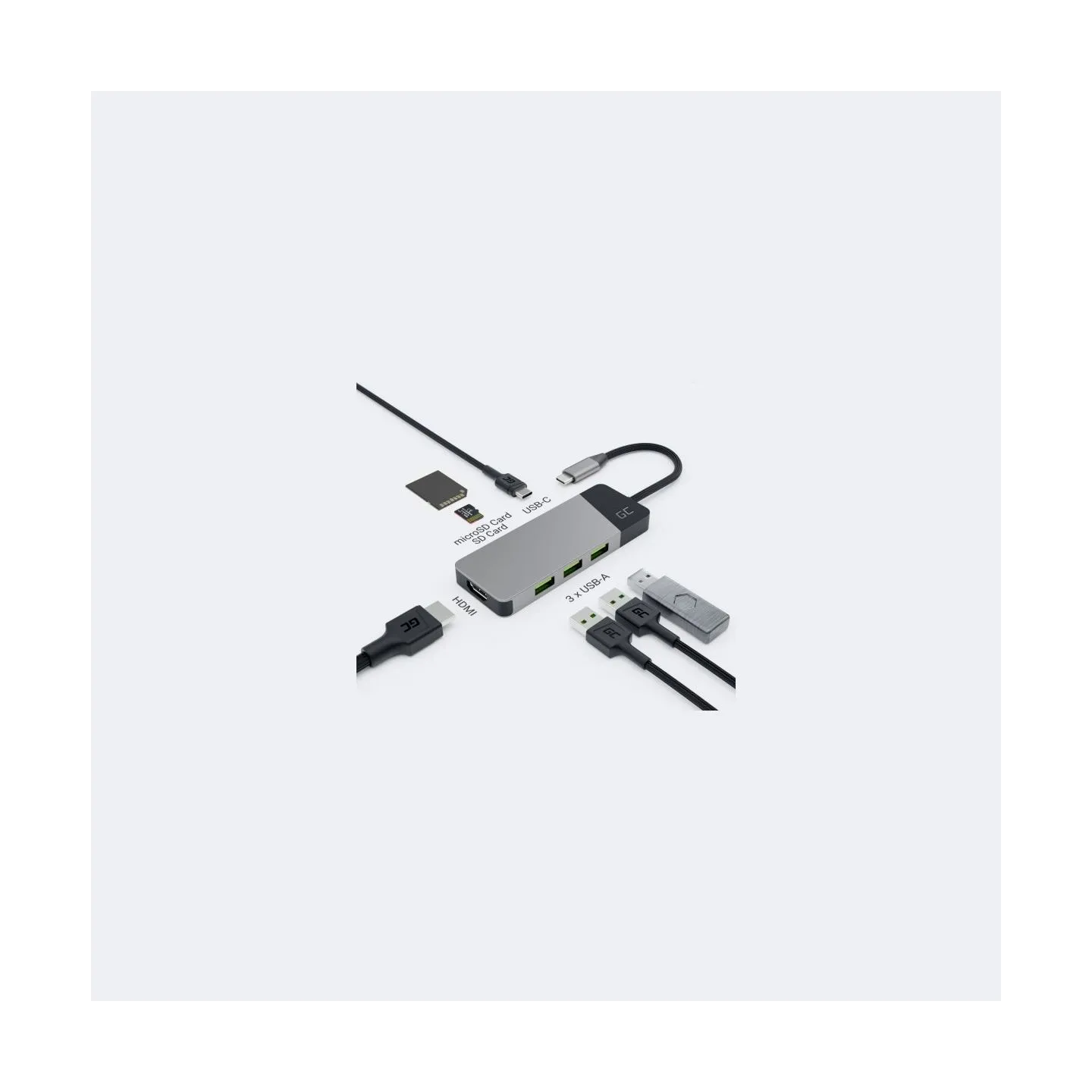 Green Cell GREENCELL HUB USB-C GC Connect 3xUSB