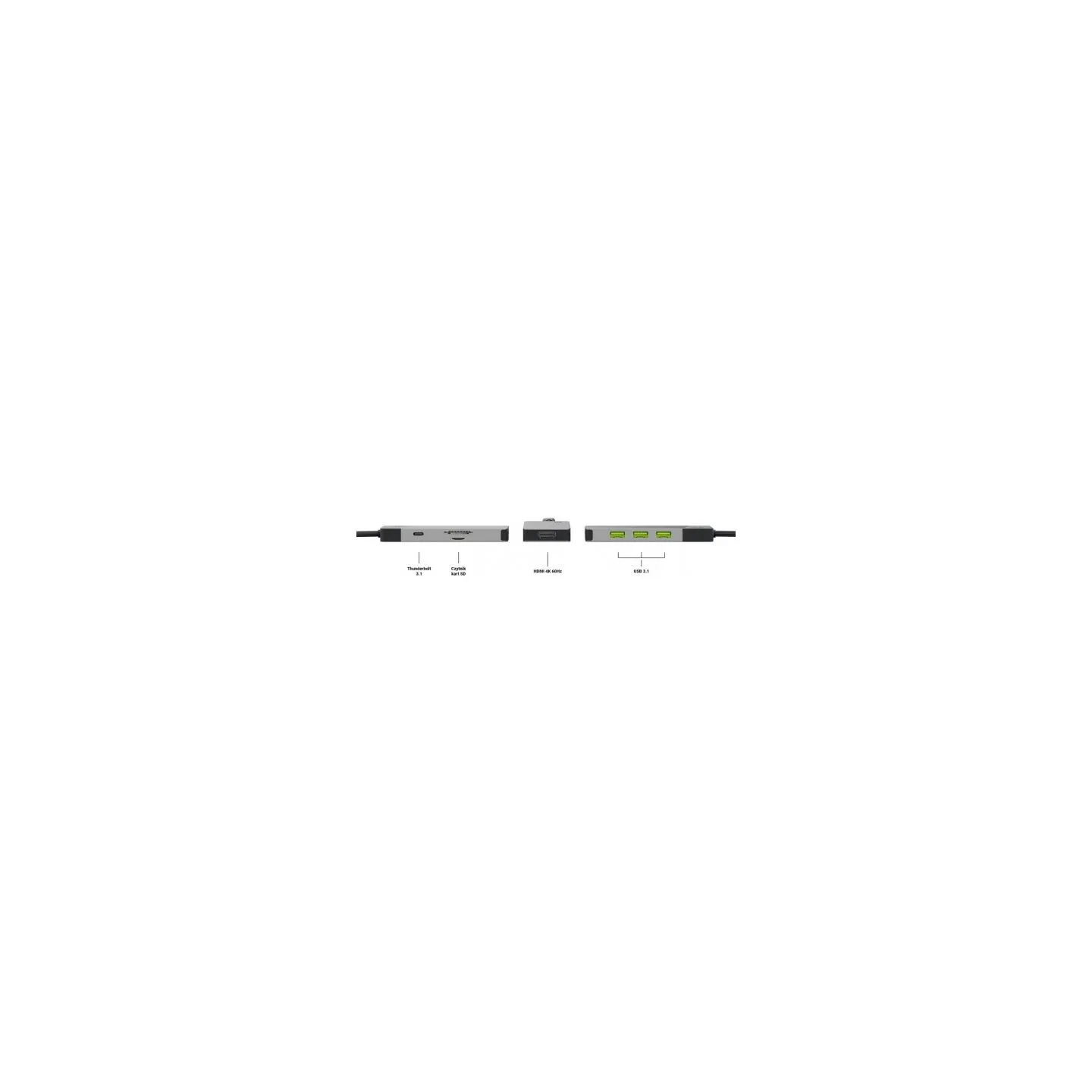 Green Cell GREENCELL HUB USB-C GC Connect 3xUSB