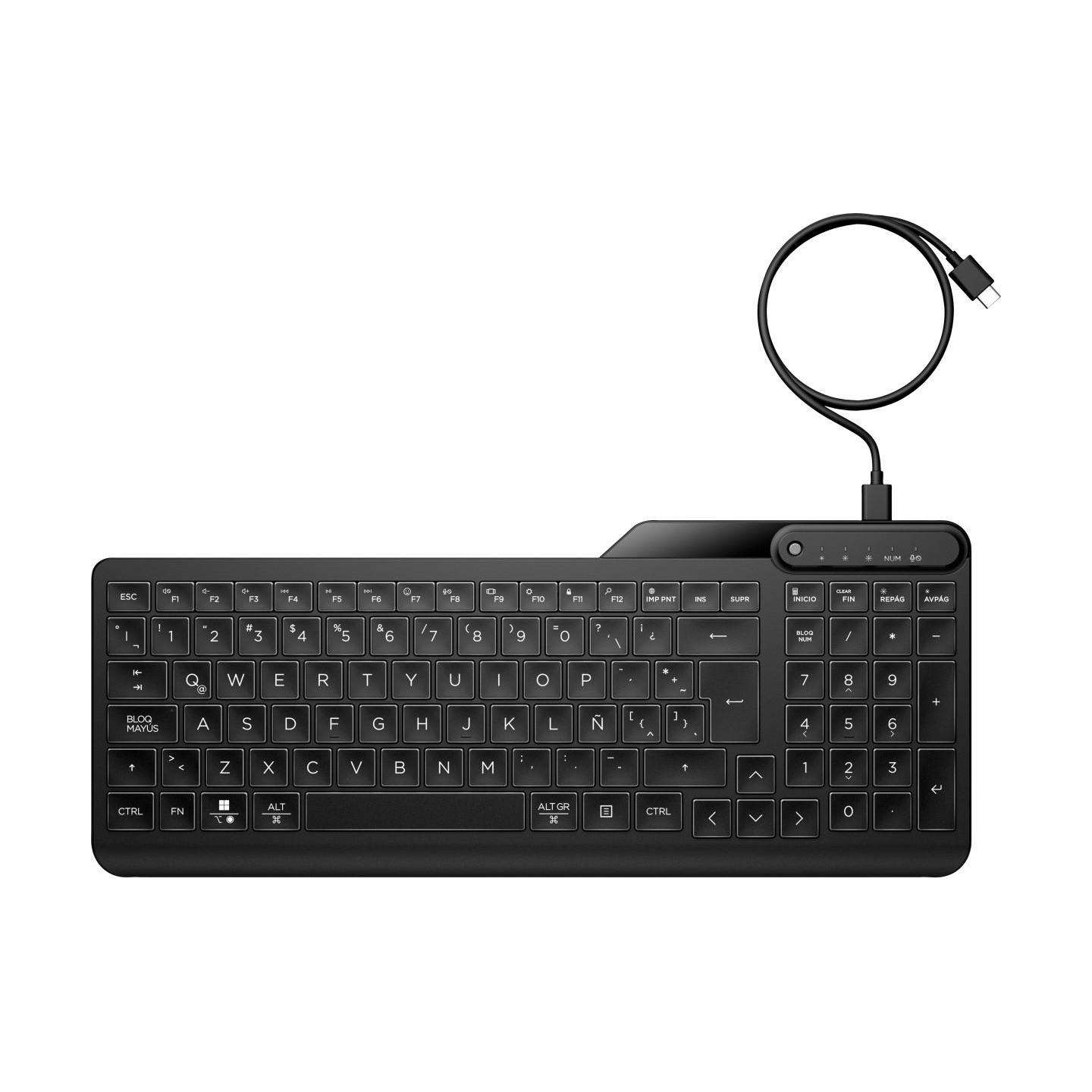 HP 405 Multi-Device Backlit Wired Kbd
