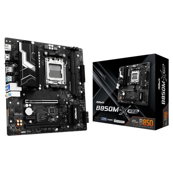 Asrock Mainboard|ASROCK|AMD B850|SAM5|Micro-ATX|Memory DDR5|Memory slots 2|B850M-XR2.0