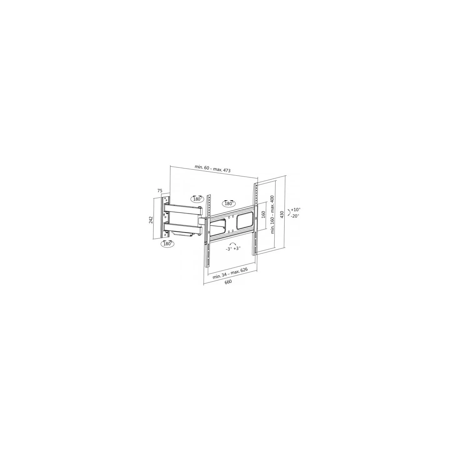 Logilink BP0019 TV wall mount max. 50 kg