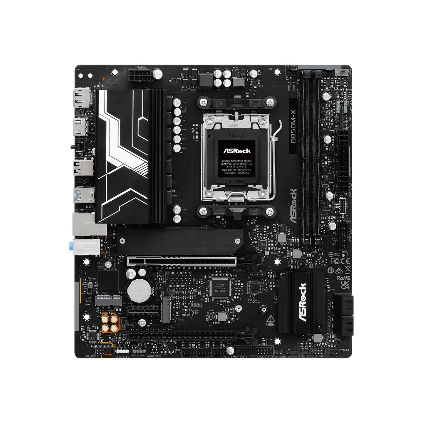 Asrock Motherboard B850M-X R2.0 AM5 2DDR5 M.2 USBC mATX