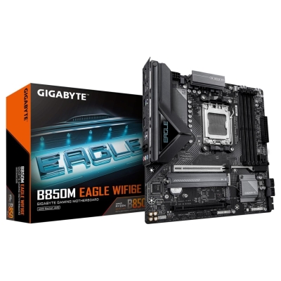 Gigabyte B850M EAGLE WF6E | Processor family AMD | Processor socket AM5 | DDR5 | Supported hard disk drive interfaces SATA, M.2 