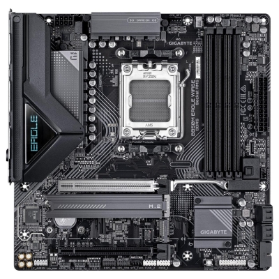 Gigabyte B850M EAGLE WF6E | Processor family AMD | Processor socket AM5 | DDR5 | Supported hard disk drive interfaces SATA, M.2 