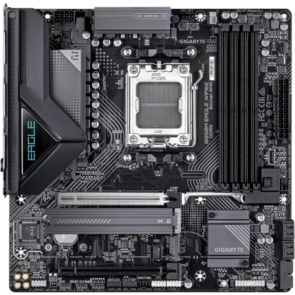 Gigabyte B850M EAGLE WF6E | Processor family AMD | Processor socket AM5 | DDR5 | Supported hard disk drive interfaces SATA, M.2 