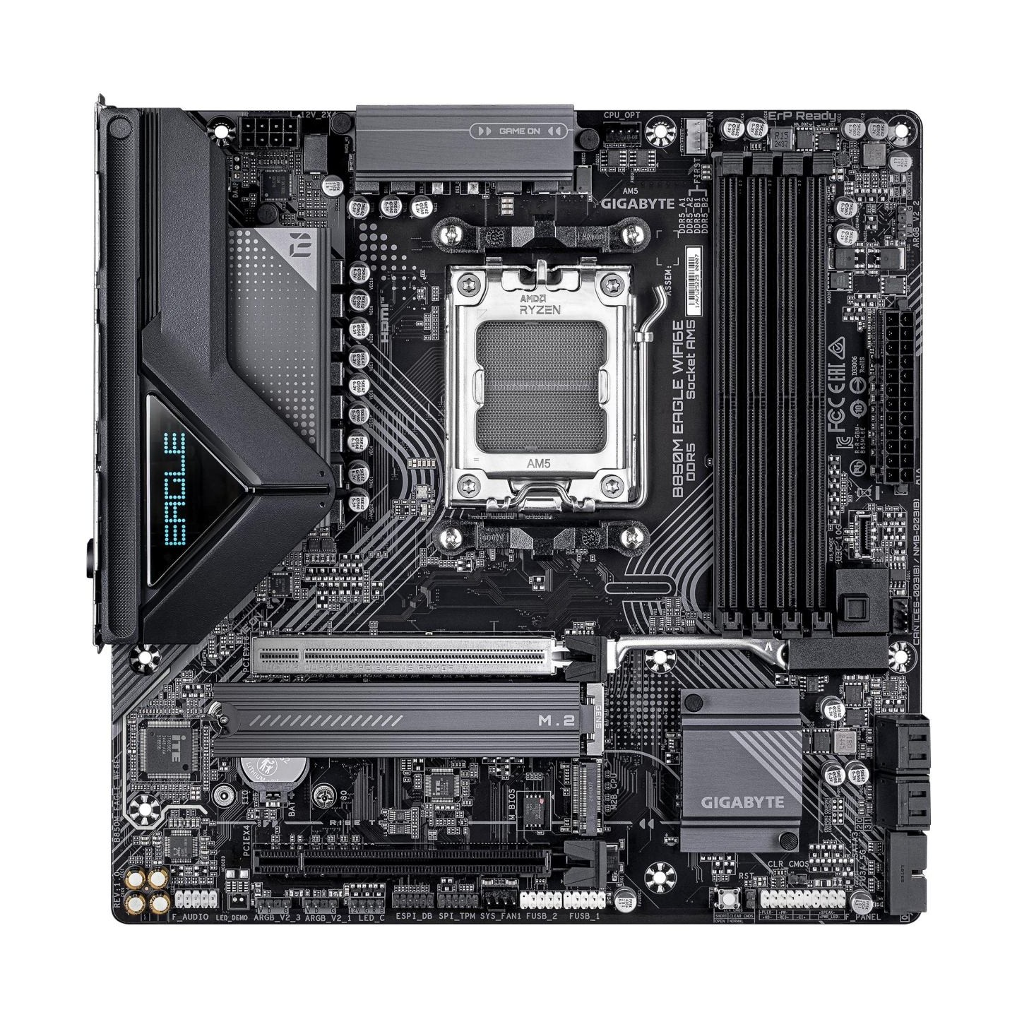 Gigabyte B850M EAGLE WF6E | Processor family AMD | Processor socket AM5 | DDR5 | Supported hard disk drive interfaces SATA, M.2 