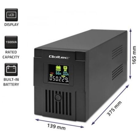 Qoltec 53770 UPS 1500VA 900W