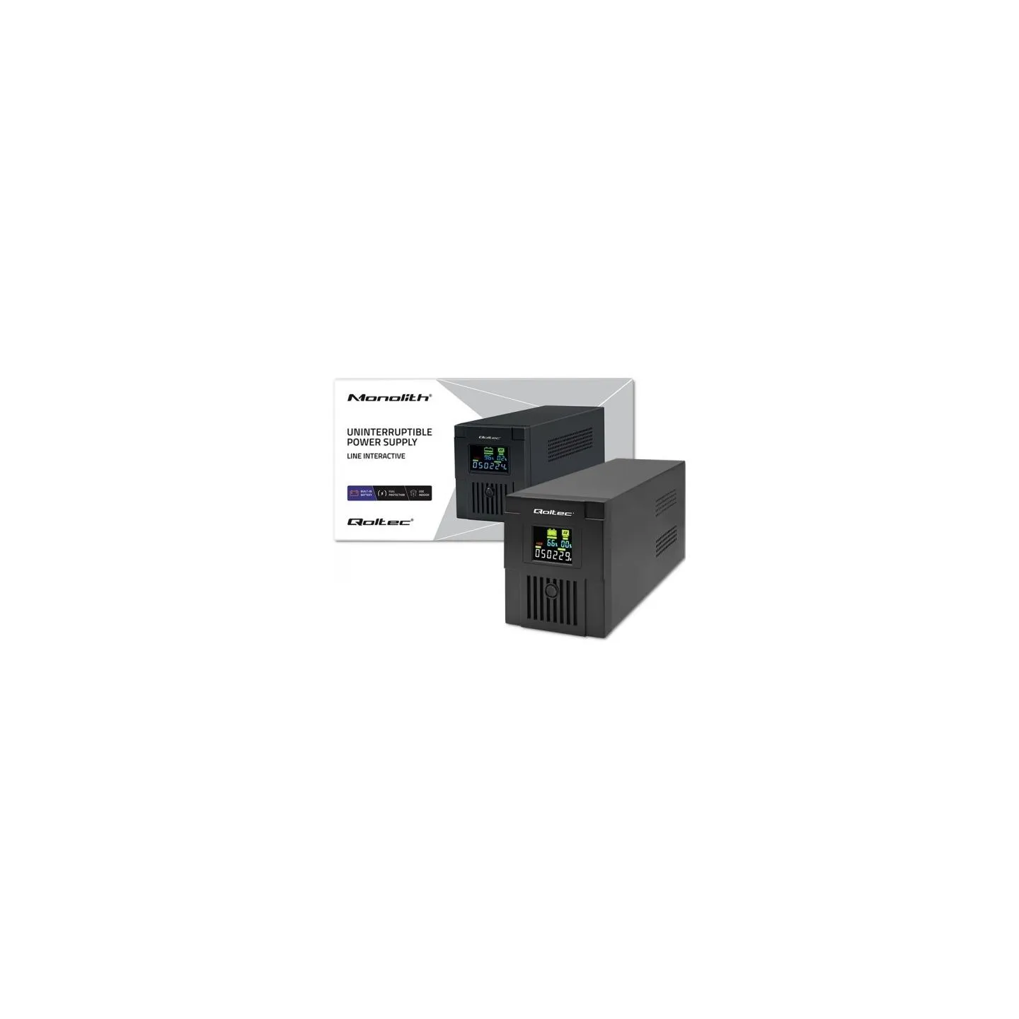 Qoltec 53771 UPS 2000VA 1200W LCD