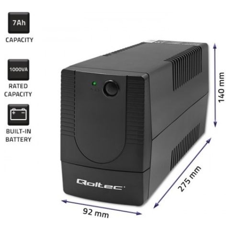 Qoltec 53774 UPS 1000VA 600W