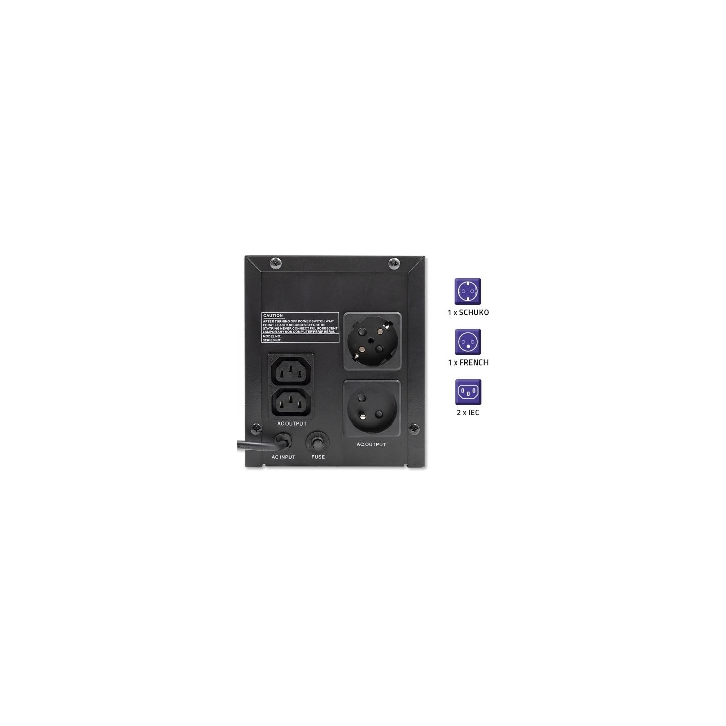 Qoltec 53775 UPS 1200VA 720W