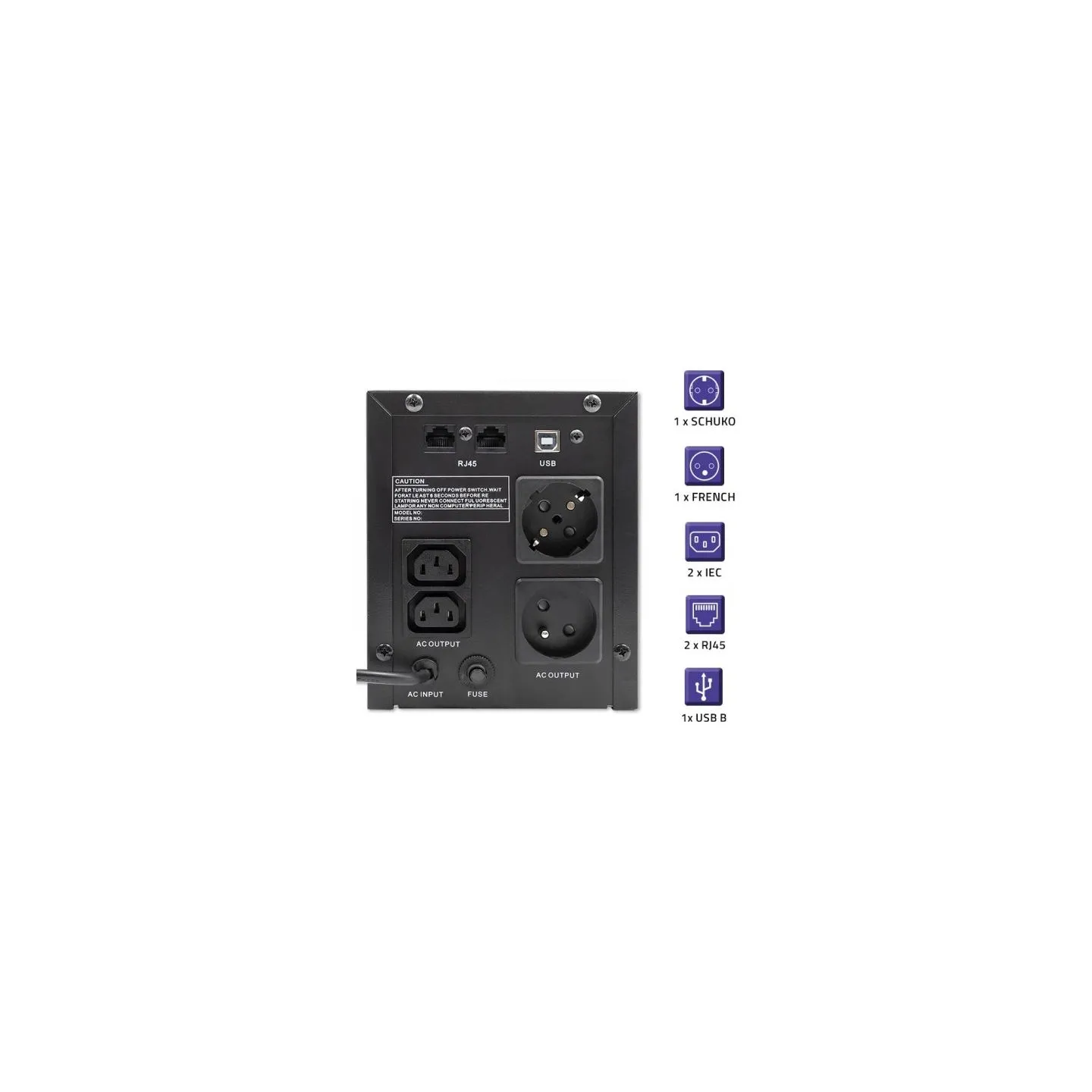Qoltec 53777 UPS 2000VA 1200W