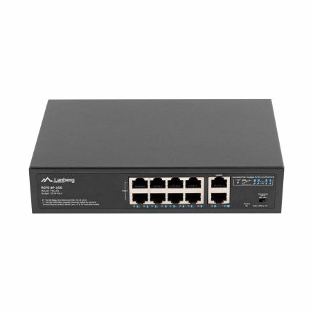 Lanberg switch PoE 19inch 10-port 100MB