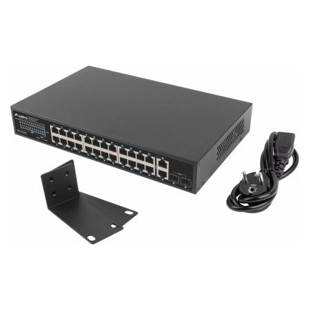 Lanberg switch PoE+ 24x 1GB 2x SFP 360W