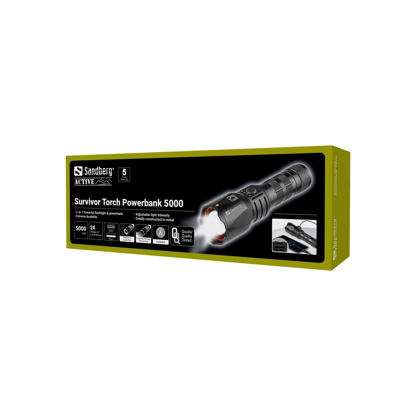 Sandberg Survivor Torch Powerbank 5000