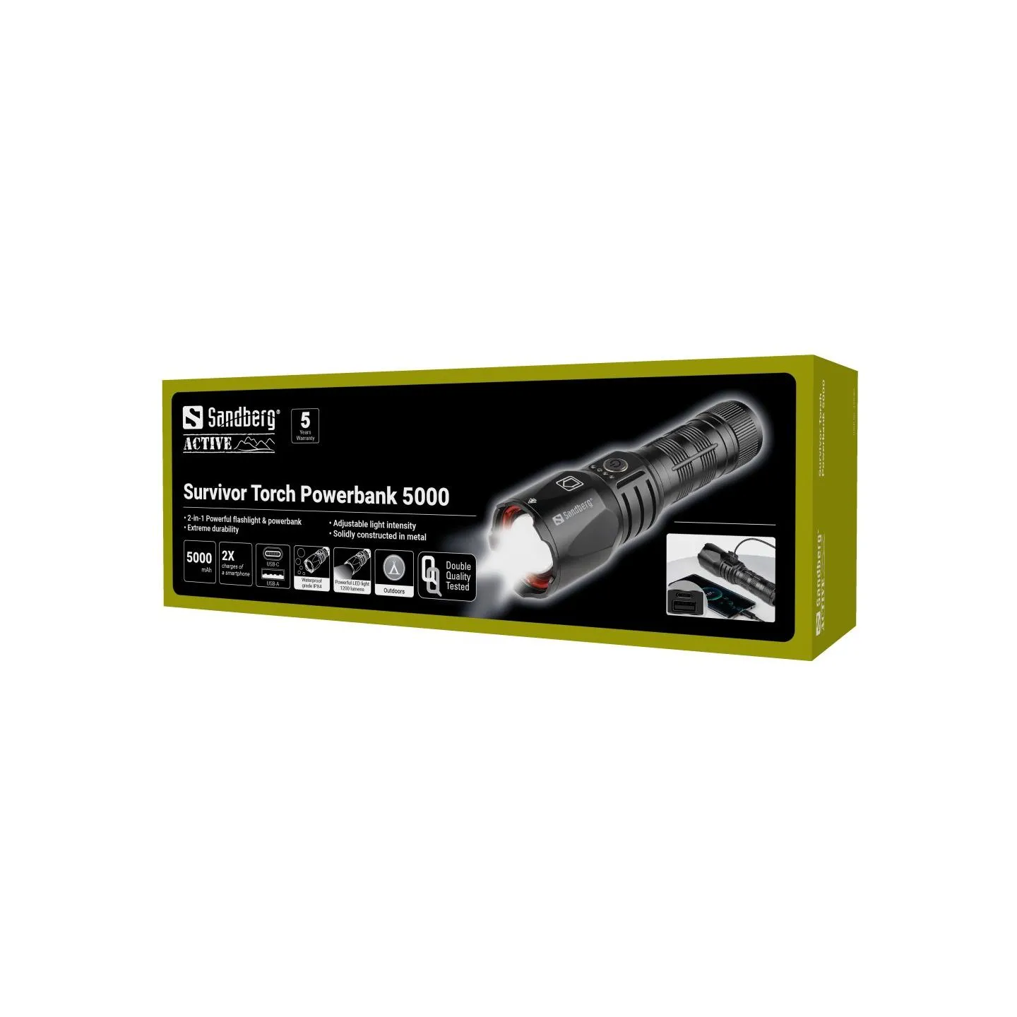 Sandberg Survivor Torch Powerbank 5000