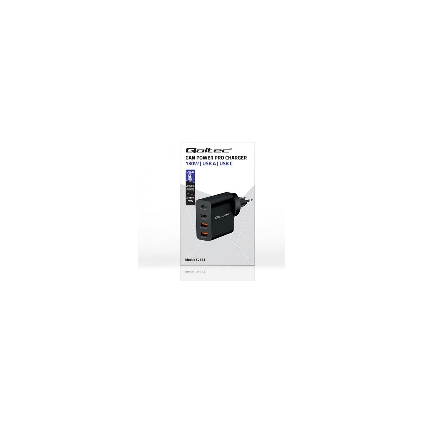 Qoltec 52383 GaN POWER PRO charger